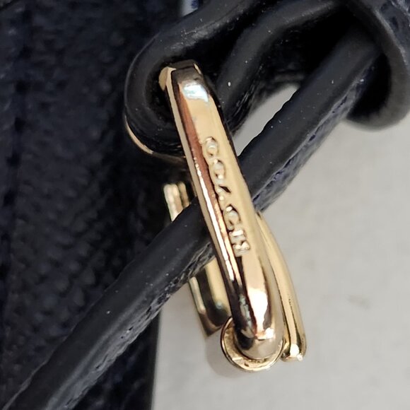 Like New Coach Margot Black Leather Shoulder Bag Purse - Picture 5 of 16